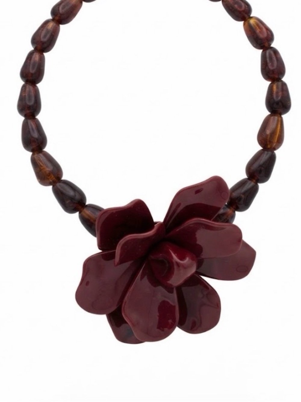 NWT ⚜️🤎⚜️ Piper K Beaded Necklace with Flower Pendant